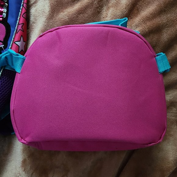 Girls Jojo Siwa Rainbow Sequined Full Size Backpack & Lunchbox Bag Set NWT - Picture 7 of 16